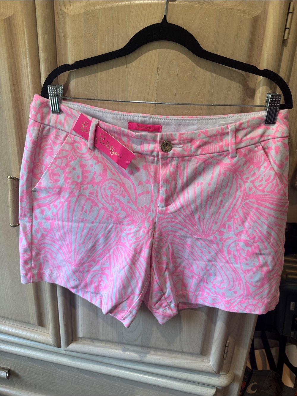 Lilly Pulitzer Pink and White Printed Shorts